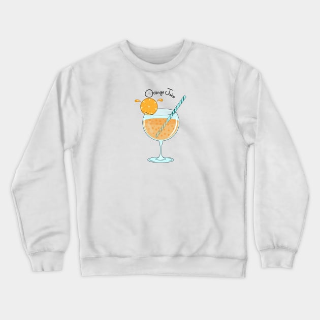 Orange Juice Crewneck Sweatshirt by Designoholic